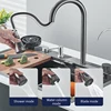 Shinesia 304 Stainless Steel Kitchen Sink Digital Display Large Single Sink Dish Basin Sink With Multifunction Waterfall Faucet 2