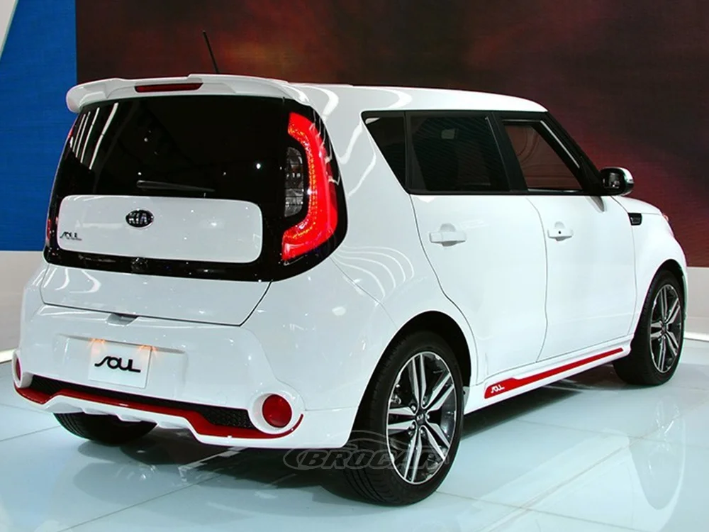 Universal Hatchback Trunk Spoiler Lip For Kia Soul (2009-2024) - Black Rear Lip Wing, Adhesive Mount