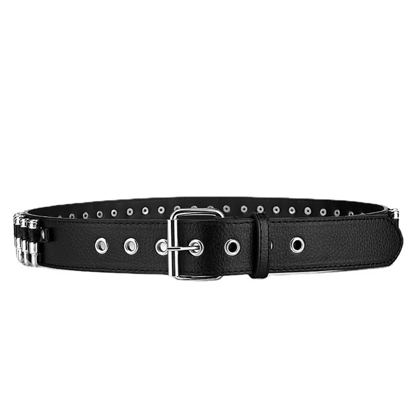 小物 y2k 00s archive punk leather studs belt Baynoyia Women Men Studded Belt Punk Rock Bullets Rivet