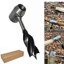 

For Bushcraft Multifunctional Survival Settler Tool Auger Wrench Wood Drill Carbon Steel Hand Drill For Soft Wood / Green Wood