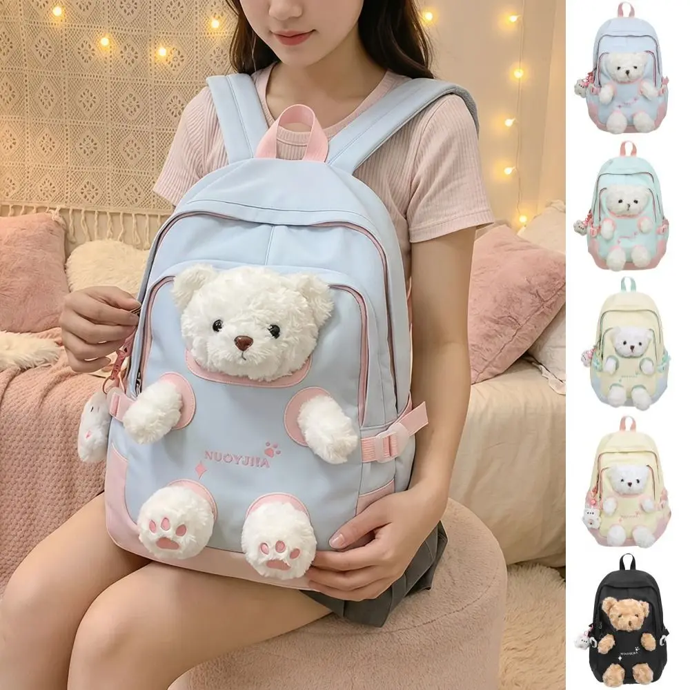 Zaino alla Moda a Forma di Orso, Borsa Scolastica Carina per Studenti, Leggera e Capiente, Adatta per Viaggi
