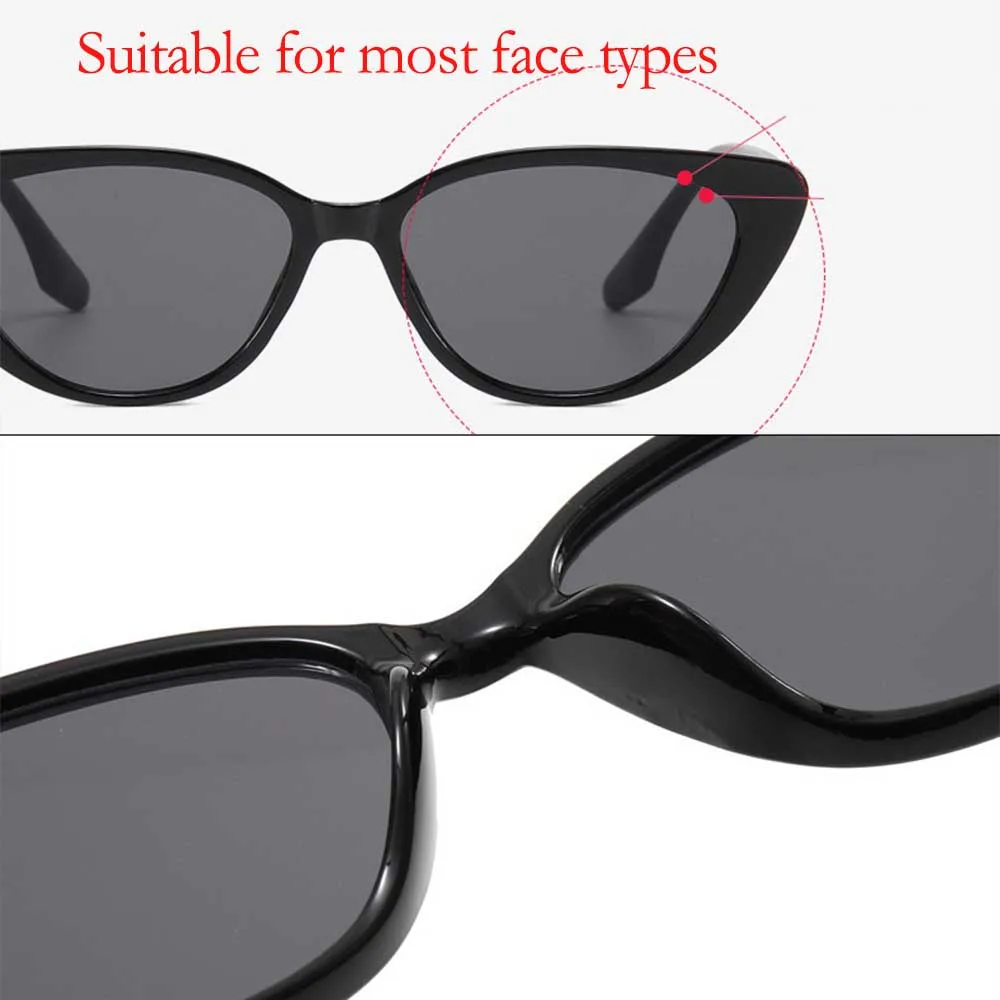 Spring Summer New Sunglasses Cat Eye Shape Eyewear Outdoor Beach Sun Protection Shades Fashion Vintage 90s Sun Glasses