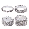 Elastic Ring Fashionable Stretch Crystal Inlaid Finger Rings Unique Engagement Wedding Promise  Ring Jewelry Gift 5