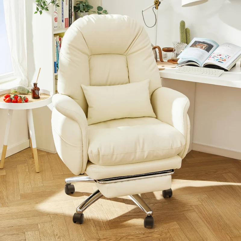 White Bedroom Girl Chair Computer Swivel Nordic Relaxing Salon Office Chair Hand Youth Leisure Chaise De Bureau Office Furniture relaxing girl 11ct stamped cross stitch 53 72cm big size