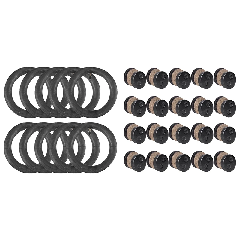 

40Pcs MTB Disc Brake Pads Kit With 10Pcs Electric Scooter Tire 8.5 Inch Inner Tube Camera 8 1/2X2
