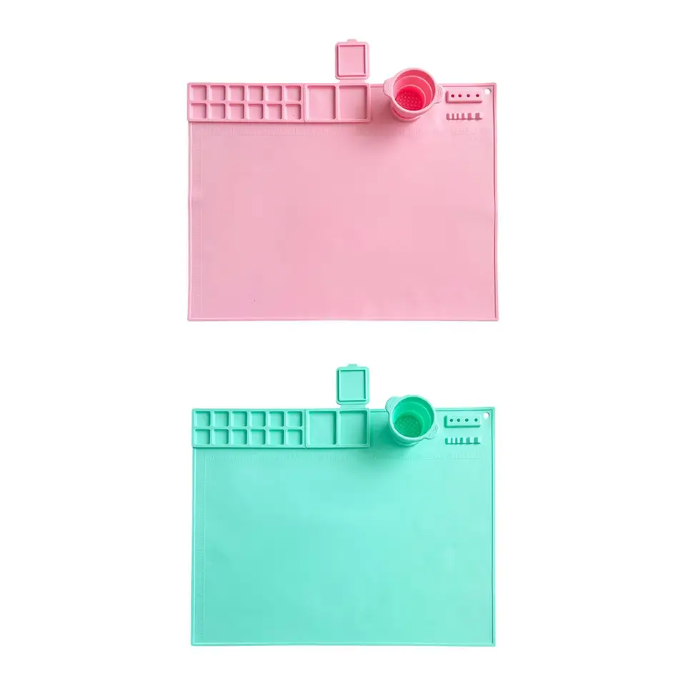 Tapete De Silicona Para Manualidades Y Cocina - 4 Piezas 40x30 Cm, Antideslizante, Lavable, Resistente Al Calor - Multiusos Niños Y Adultos