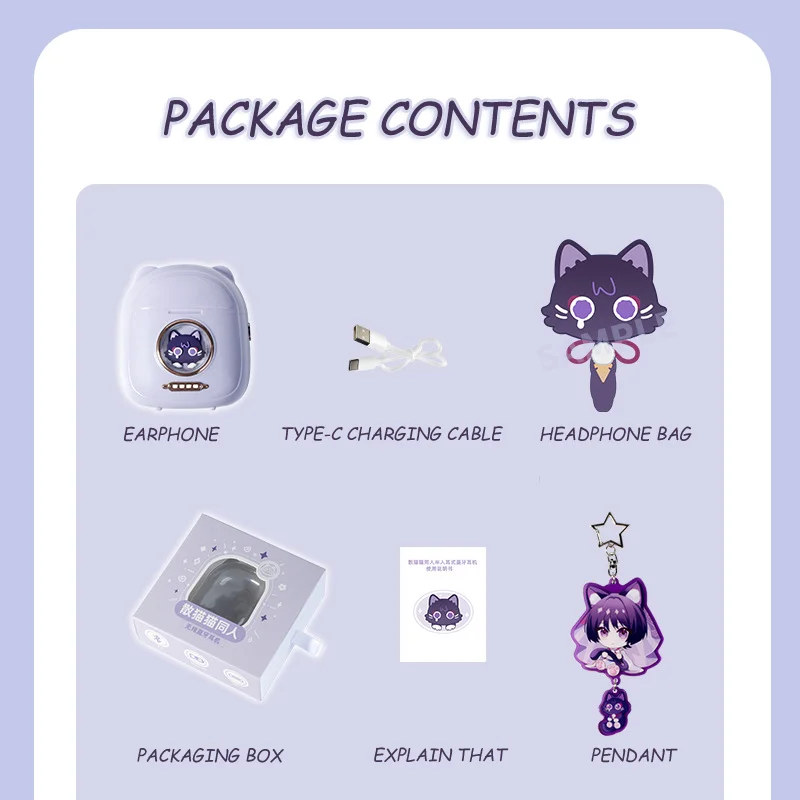 原神インパクト放浪者スカーミッシャーニャー TWS イヤホンワイヤレス