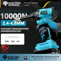 Brushless Electric Rivet Gun 2.4-4.8mm Cordless Rivet Nut Gun with LED Light Automatic Rivet Power Tool For Makita 18V Battery 1