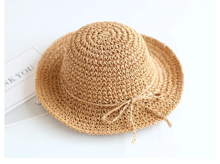 Summer Parent-child Straw Hat Girl Casual Foldable Big Brim Holiday Hats Baby Boy Beach Fisherman's Cap