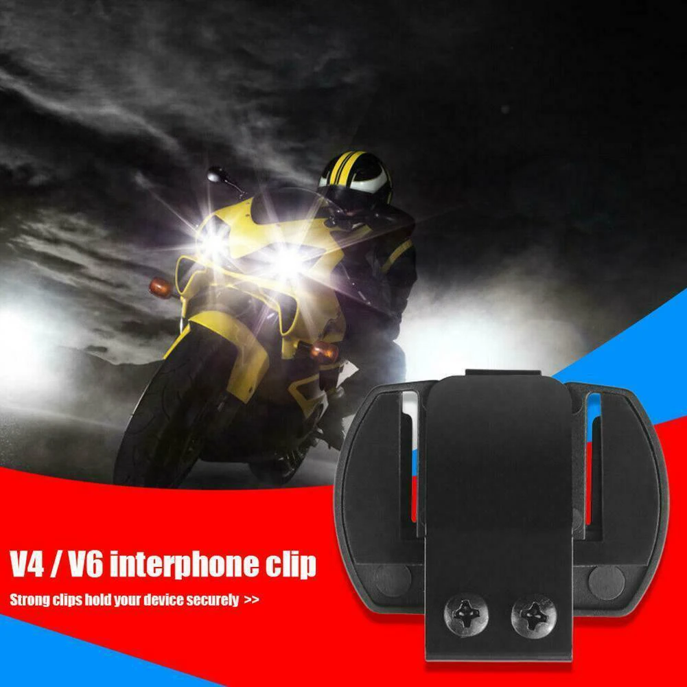 

Brand New Holder For Phone Motorcycle Black Bluetooth-compatible Headphone Clip Walkie-talkie Clip Bracket Accessories For V4 V6