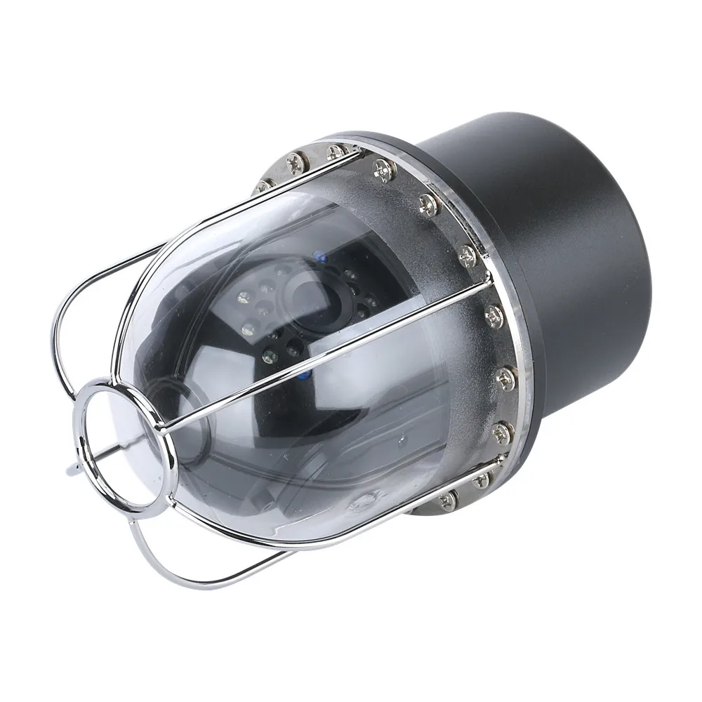 10인치 100m 수중 낚시 비디오 카메라 어군탐지기 IP68 방수 20 LED 360도 회전 돔 회전 파노라마