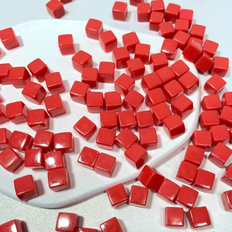 Vibrant Multicolor Crystal Dice Set - 50 Piece Collection