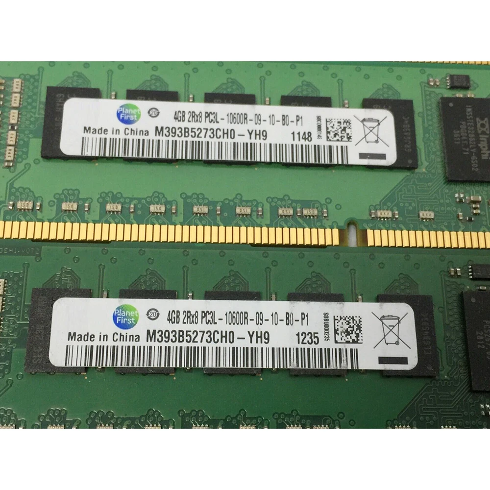 1Pcs For Samsung RAM 4GB 4G 2RX8 PC3L-10600R DDR3L 1333 REG Server Memory M393B5273CH0-YH9 4 1Pcs For Samsung RAM 4GB 4G 2RX8 PC3L-10600R DDR3L 1333 REG Server Memory M393B5273CH0-YH9 - Image 2