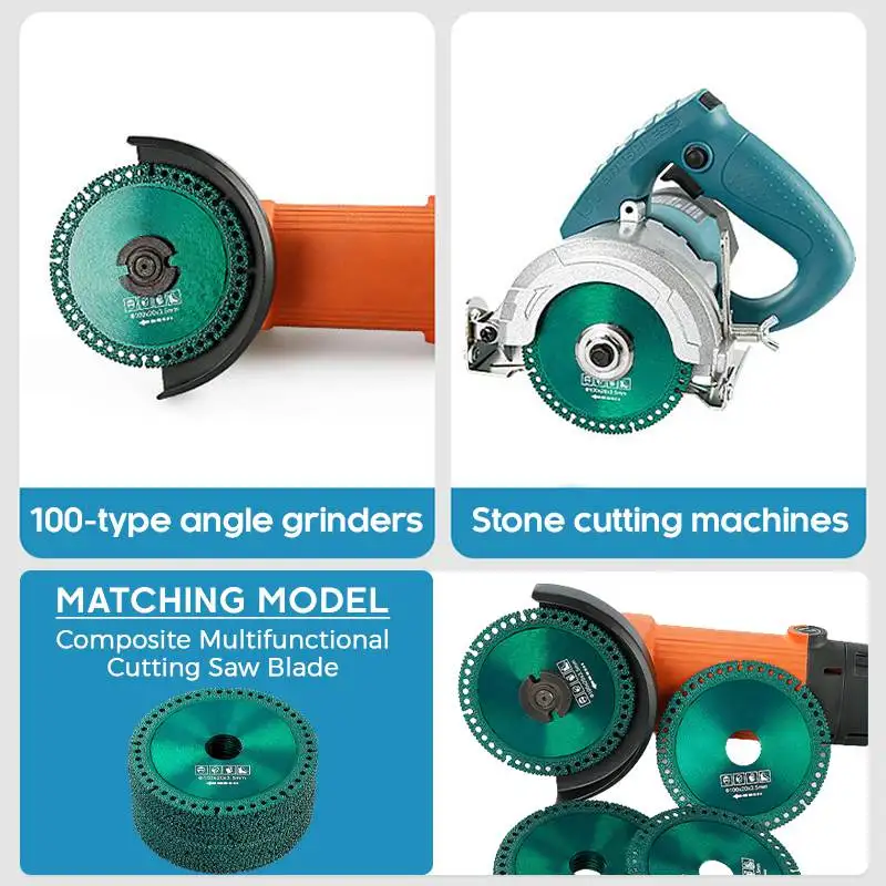 Mintiml® Composite Multifunctional Cutting Saw Blade 100mmUltra-thin Saw Blade Ceramic Tile Glass Cutting Disc For Angle Grinder