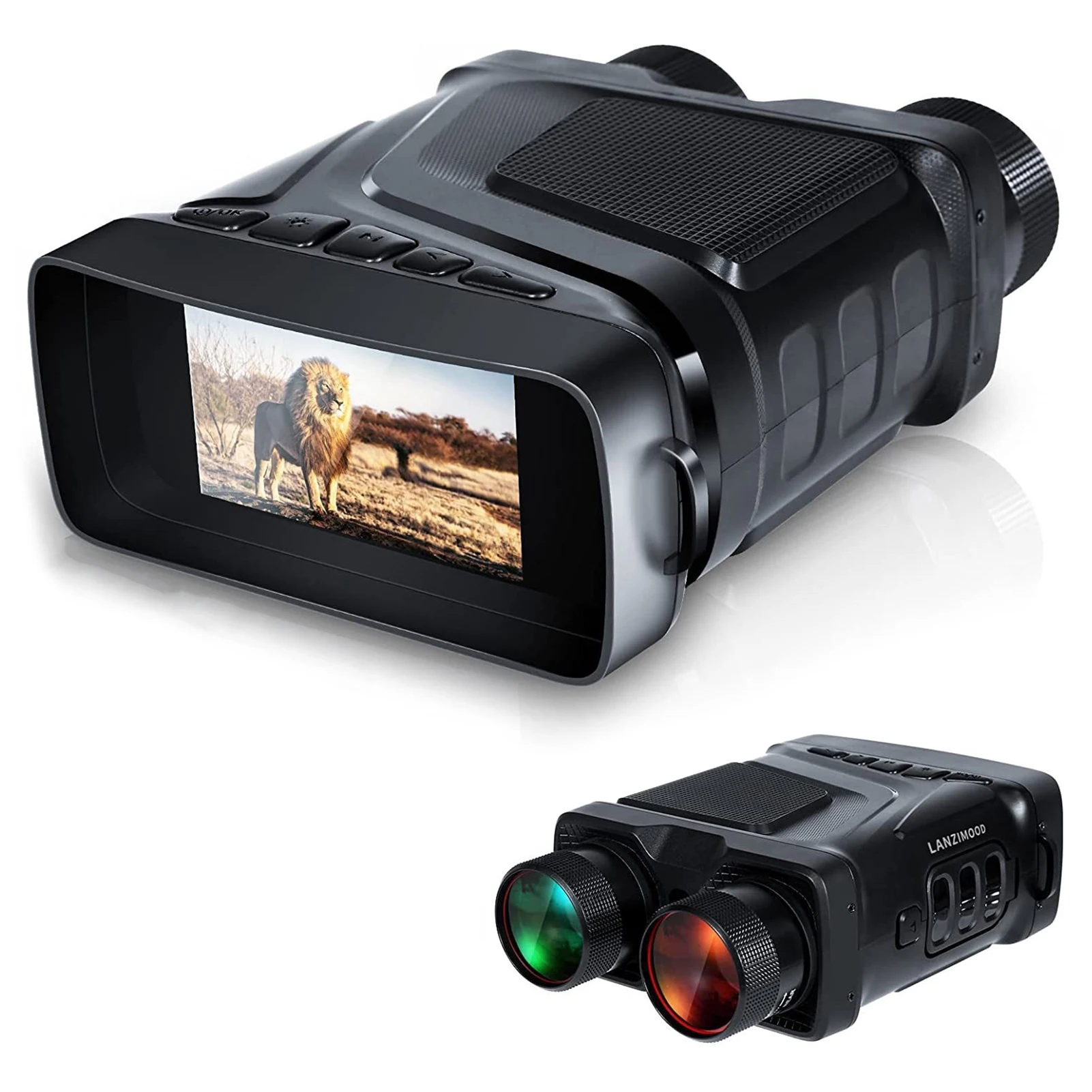 

Digital Night Vision Binoculars All Black Full Color 4K 800 Meter Large Screen Infrared Telescope for Hunting Night Fishing