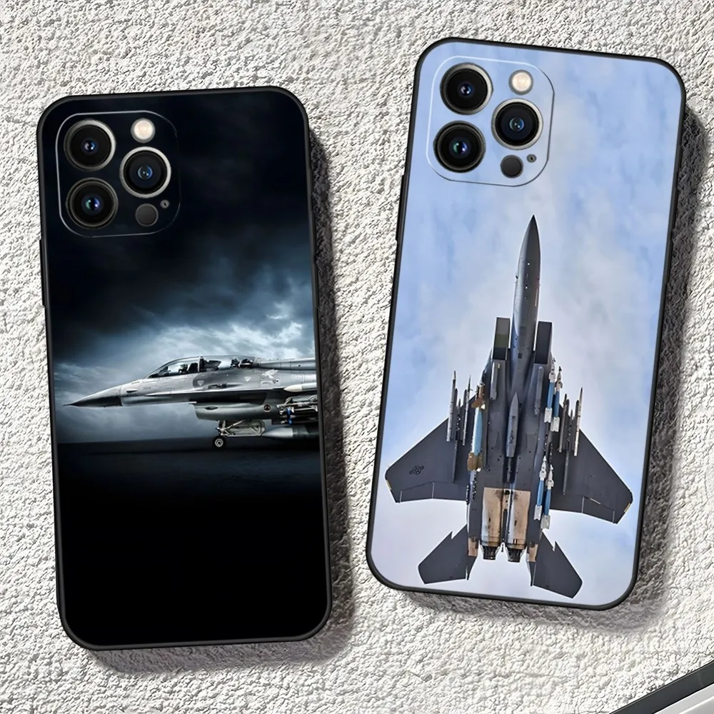 Phone Case For Iphone Anti-Knock 11 Plane Pro Max 12 Mini 13 14 X Flying Xr Xs 6 Fighter 6S 8 7 Plus Silicone Soft Cover