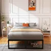 18 Inch Queen Bed Frame, No Box Spring Needed, Heavy Duty Metal Platform Queen Size Bed Frame 3