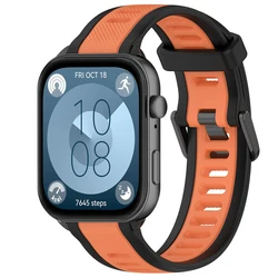 Bracciale Accessorio Sportivo in Silicone Morbido Bicolor - Bracciale Testurizzato