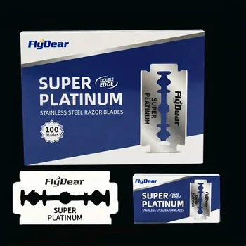 30-90pcs Lame di rasoio a doppio bordo Lame di rasoio di sicurezza da uomo per la rasatura in acciaio inossidabile affilato manuale Barba Trimmer Strumenti Barbe 1