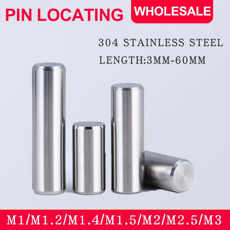 

1000 Pcs M1 M1.2 M1.4 M1.5 M2 M2.5 M3 Pin Locating Dowel 304 Stainless Steel Solid Cylindrical Pins Supply 5mm 6mm 8mm 12mm