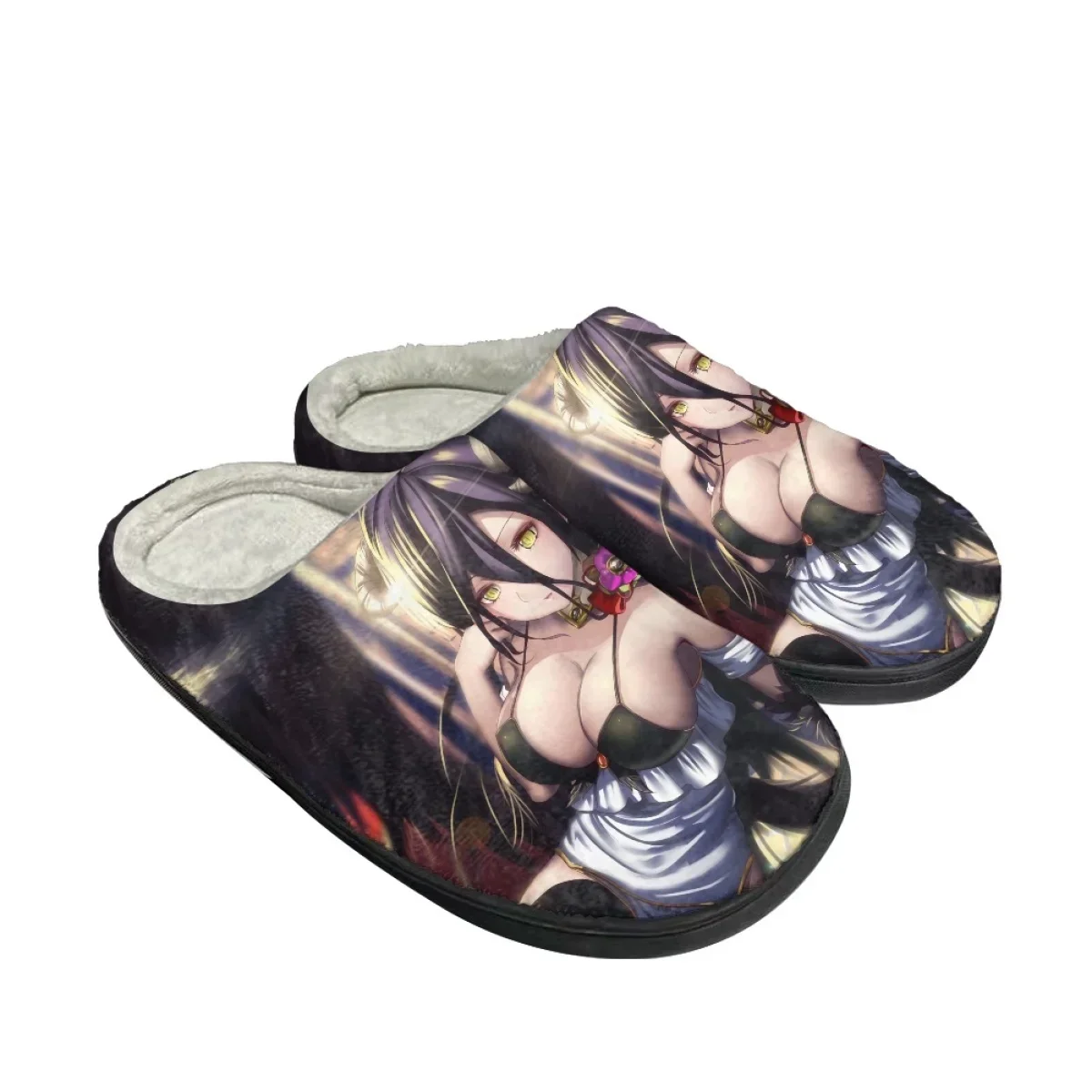 Autumn Winter Indoor Slippers for Women Overlord Design Warm Cozy Home Footwear Couples Non-Slip Cotton Slippers Dropshipping