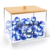 New Laundry Pods Holder Container for Laundry Room Organization Acrylic Box with Bamboo Lid for Laundry Powder, Dryer Balls 1