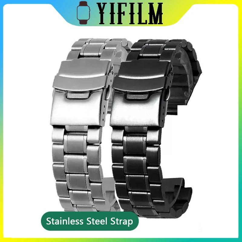 Metal Watch Strap For Casio MWA 100HD 1A MWD 100H MWA 100HD Stainless Steel Watchband For Men