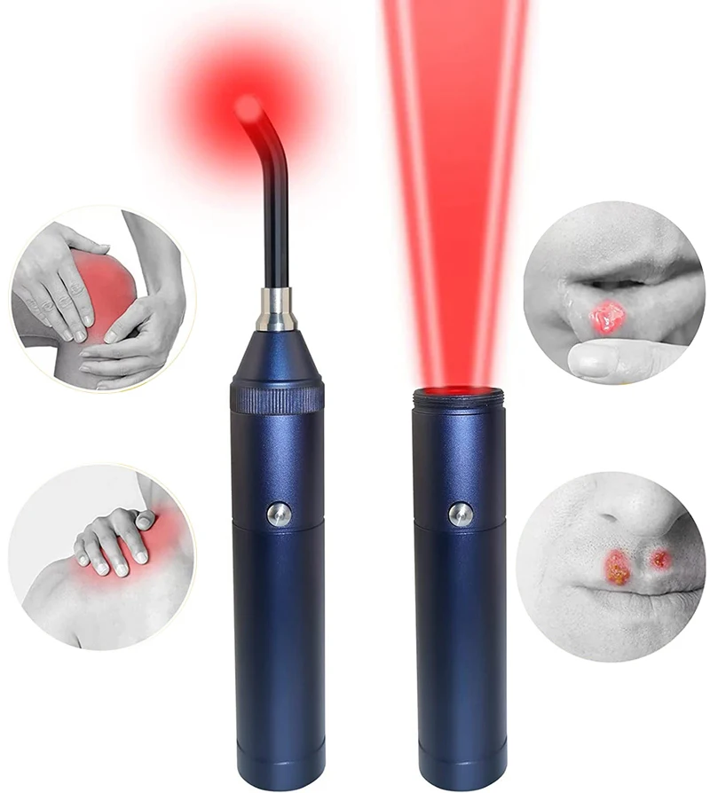Red Light Therapy Device Cold Sore Canker Sore Treatment Infrared Light Therapy Wand Mouth Nose Ear Knee Feet Hands Ankle red light therapy wand