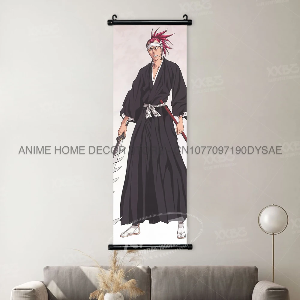 Bleach Anime Art Scroll: Ichigo & Orihime Decorative Wall Hanging