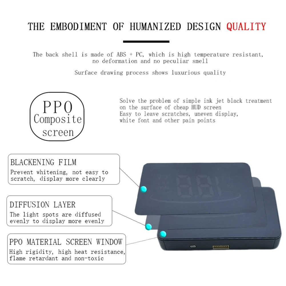  ÷ ڵ HUD ü ӵ ӵ, A100X ׼,   , OBD2 12 V ǰ