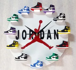AJ Wall Clock 3D Sneaker Shoe Mold Aj1-12 Generation Clock 30cm Wall Clock Living Room Decoration Modern Design Home Decor
