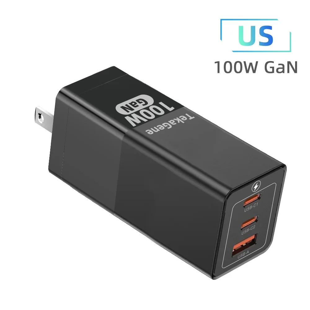 Powerful 100W GaN USB-C Fast Charger with Quick Charge Technology