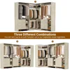 Closet System with 6 Drawers, 4 Hanging Rods & Corner Tower, Corner Closet System with Hanging,92.6" L-Shaped Walk-In, Wardrobes 3