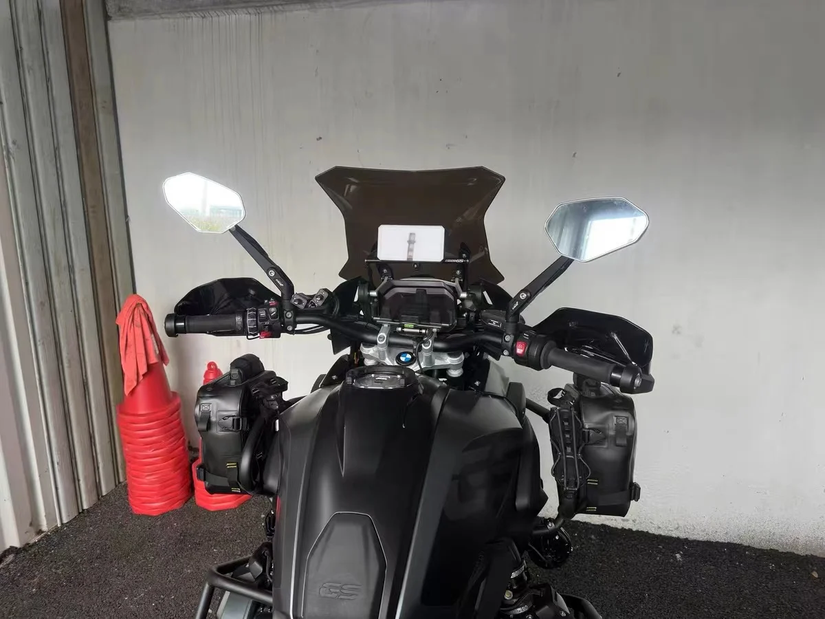 CNC 알루미늄 백미러, 회전 가능한 블루 백미러, BMW R1300GS R1300 GS GS1300 2023 2024, 신제품