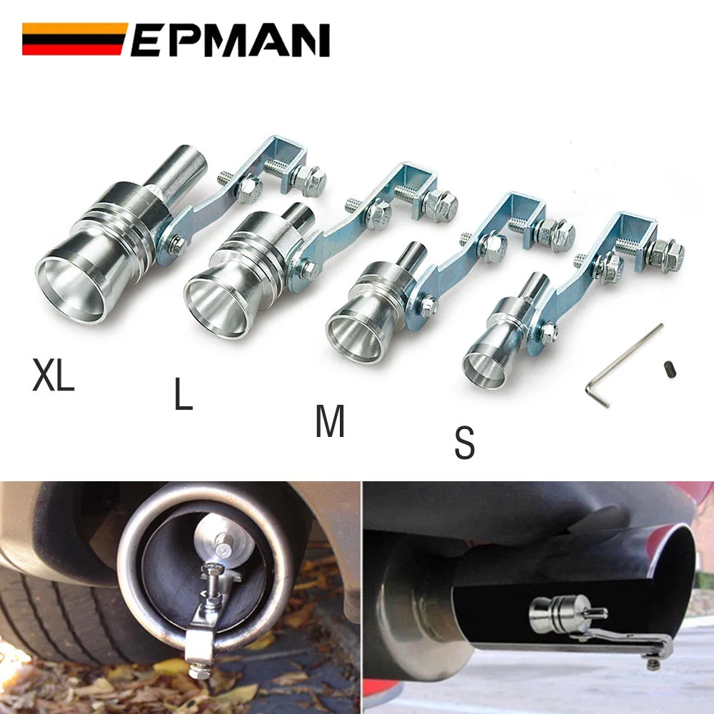 EPMAN 1PC Universal Car Turbo Sound Whistle Muffler Exhaust Pipe Blow off Vale BOV Simulator Whistler Size S/M/L/XL EP-W00