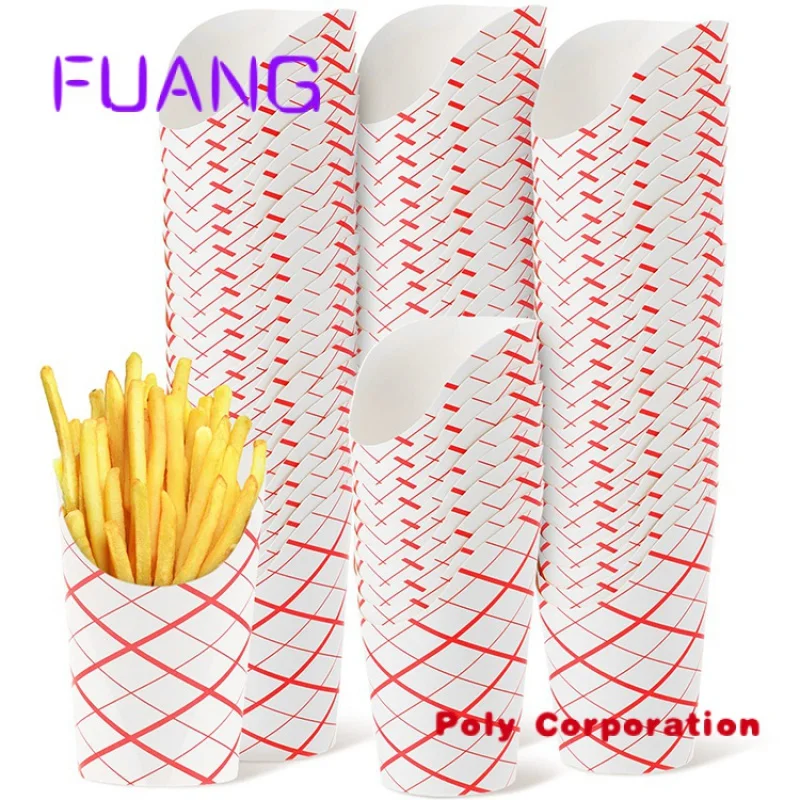 

Custom Fast Food Potato Chip Cartons Packaging Pastry Container Kraft French Fries Cup