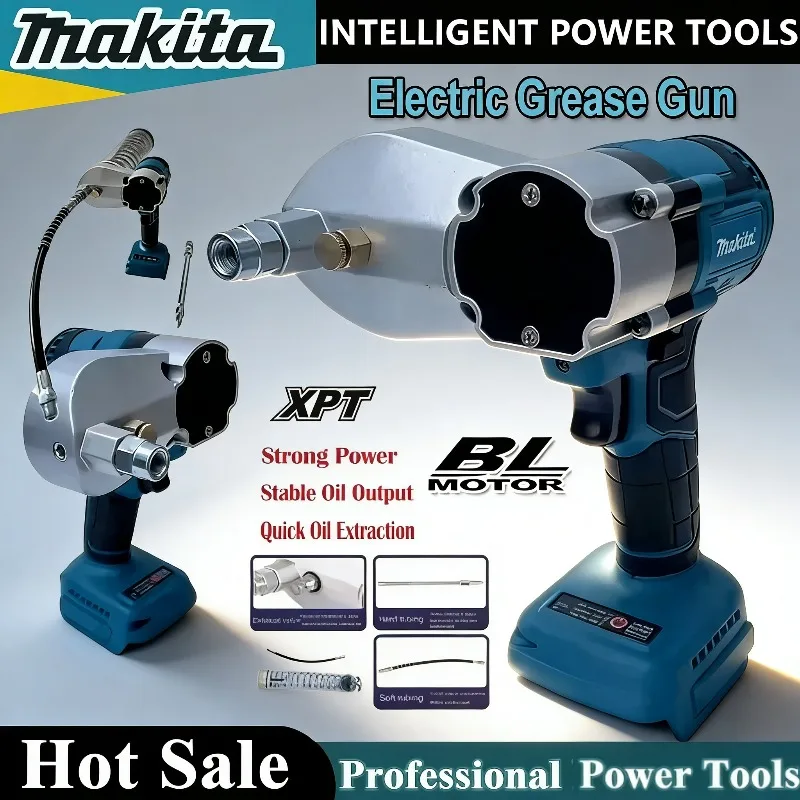 마키타 브러시리스 전동 그리스건 무선 완전 자동 고압 굴삭기 전용 그리스건 (18V 배터리용)