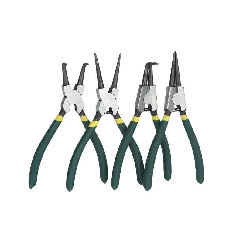 

Car Repair Tools 7inch Circlip Pliers Internal and External Curved Pliers with Plastic Handle Retaining Ring Pliers Removal Tool
