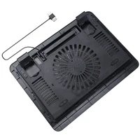 Laptop Fan Cooling Pad with Big Fans, Portable Laptop Cooling Fan with 2 in 1 USB Port, Blue LED Light, Adjustable Stand - Image 5