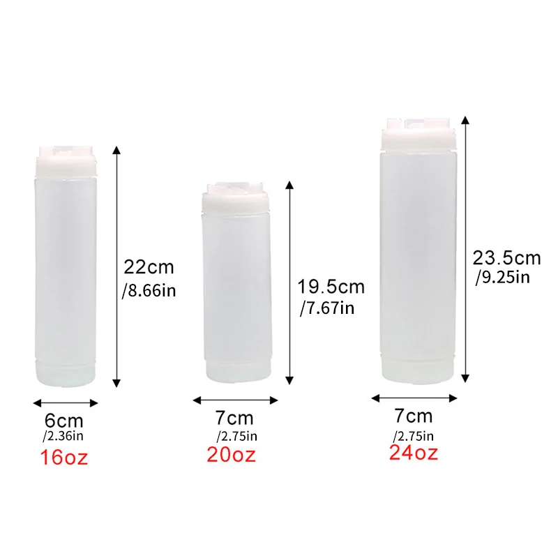 Sauce Dispenser Big Capacity Plastic Squeeze Bottles Double Head Kitchen Tools Tomato Catchup
