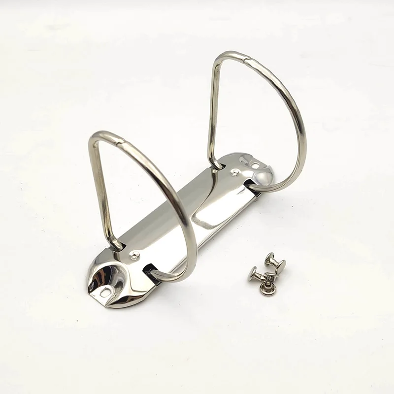 65mm D Shape Binder Clips DIY Notepad Metal Binder Clip Loose-leaf File Folder Binding Hoops 2 Rings Notebook