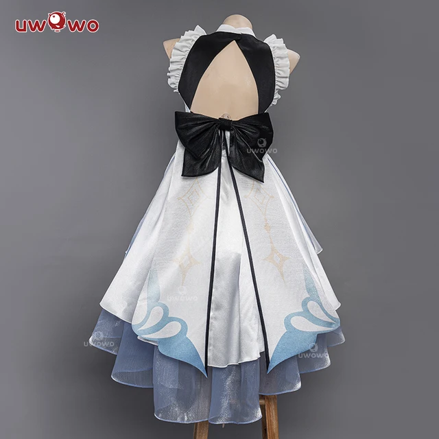 In Stock UWOWO Traveler Lumine Cosplay Maid Costume Game Genshin Impact Cosplay Maid Ver Lumine Maid