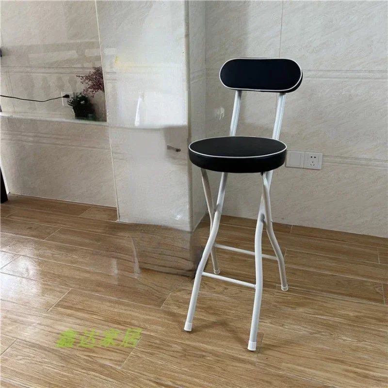 Foldable Bar Chairs Modern Simple Bar Stool for Home Cash Register Portable High Chair with Backrest Stool bar chairs