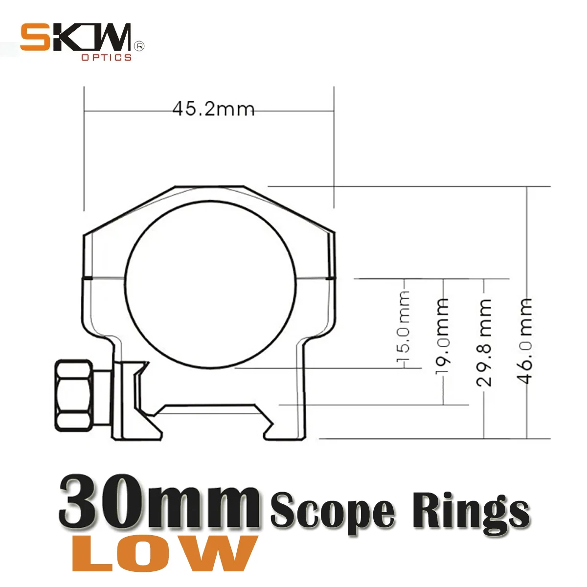 Skwoptics-Scope Ring Rail Riflescope Mount Fit Picatinny LOW 30mm Rings rifle scope mount ring rifle scope mount scope mount adapter