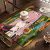 Zero Two Kitchen Dish Mat Absorbent Dining Table Mats Retro Non-slip Placemat Coffee Dish Tableware Mat For Home Decor 6
