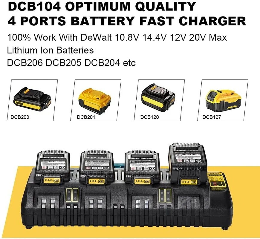 Dewalt – Chargeur De Batterie 7.2v, 12v, 18v, 20v, 60v, Dcb095
