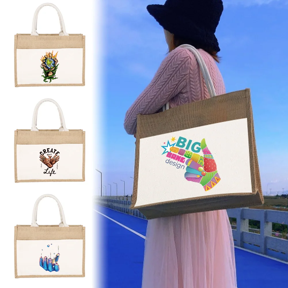 

Shopping Bag Picnic Bag Large-Capacity for Travel Grocery Bag Tote Folding Pouch Handbags Tote Bag Beach Bag Palm Print 2023