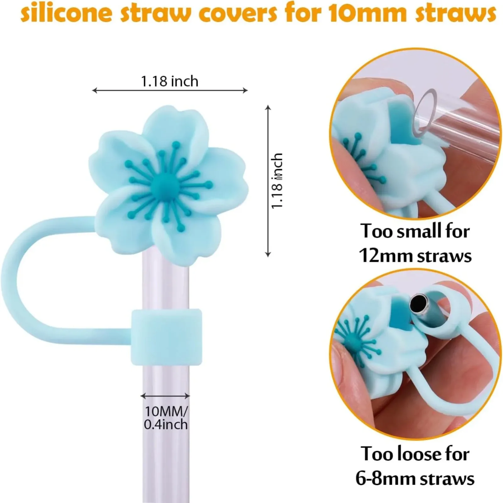 1pcs Straw Topper Plants Balloons Cartoon Straw Charms Drinking Dust Cap Splash Proof Plugs Cover Suit Flower Party Decora