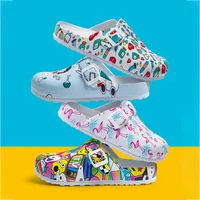 Print Medical Clogs Slip Resistant Doctor and Nurse Slippers Ultra Light Dentist Veterinary Footwear Premium Surgical Shoes YC-1 1