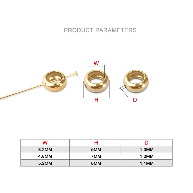 14K Gold gefüllte Perlenrahmen DIY Kreis Perlenrahmen Spacer 5mm 7mm 8mm anlaufgeschützte hypoallergene Schmuckzubehör – Detail 7